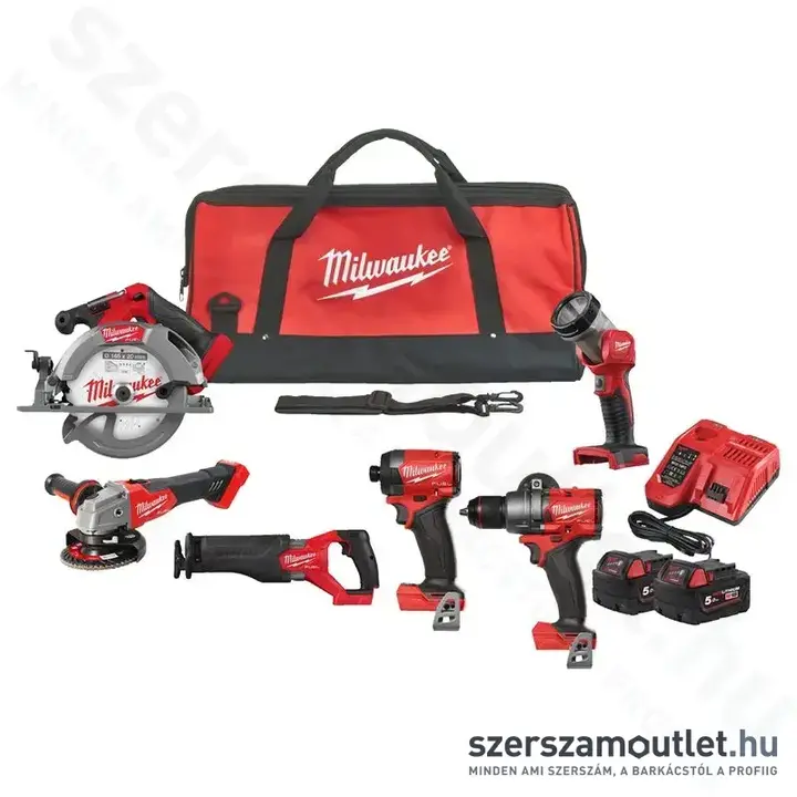 MILWAUKEE M18 FPP6G3-502B Akkus szénkefementes erőcsomag táskában (2x5,0Ah/18V)