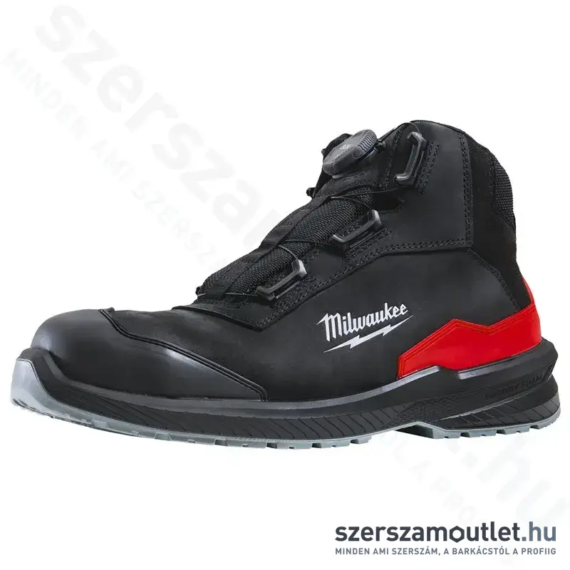 MILWAUKEE FLEXTRED S3S Munkavédelmi bőr magasszárú cipő BOA fűzővel 48-as (B1M110133)