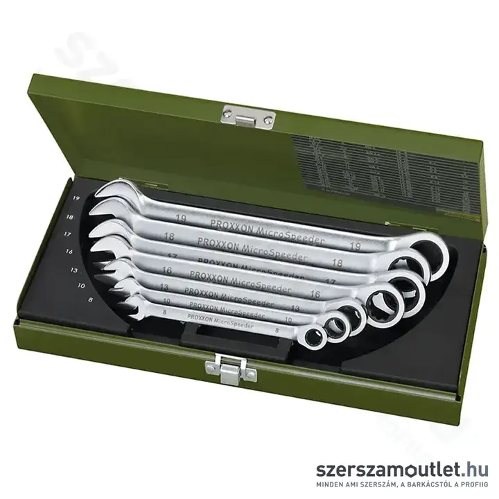 PROXXON MicroSpeeder Rögzített gyűrűs villáskulcs készlet 8-19mm, 7db-os