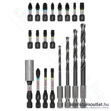 BOSCH PRO Impact Csavarbitkészlet + fúrószár készlet fémhez 3-6mm, 20db-os