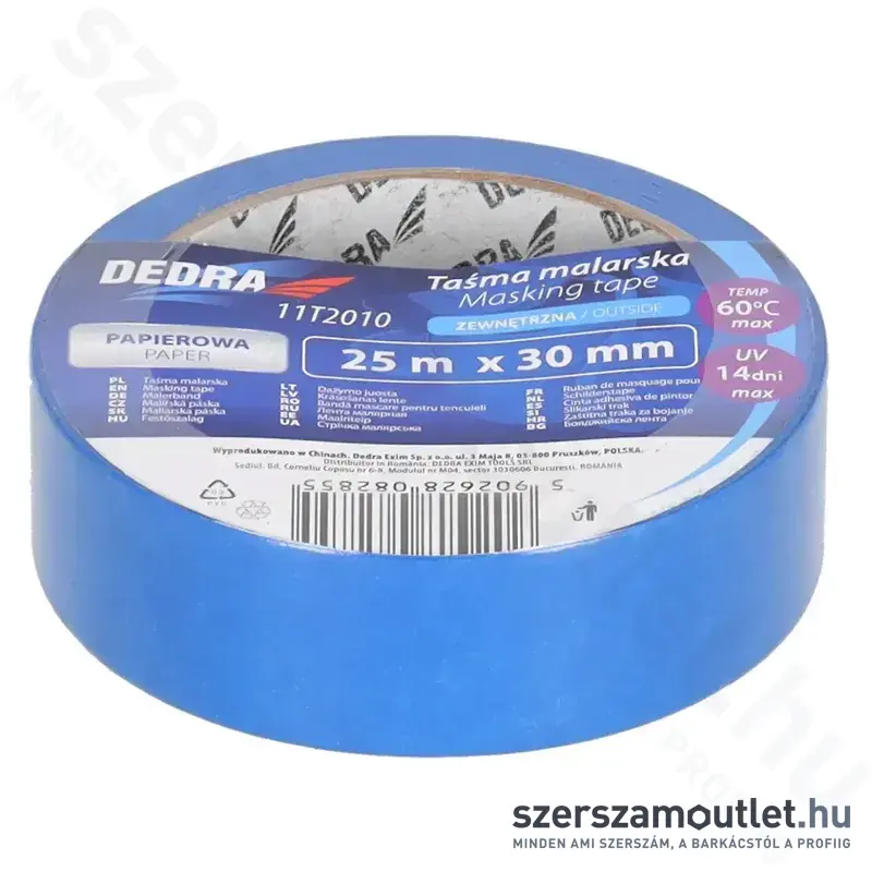 DEDRA Kül- és beltéri maszkolószalag - KÉK 30mmx25m