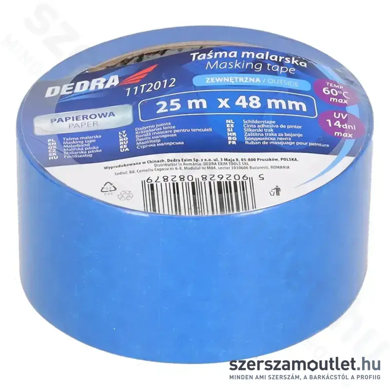 DEDRA Kül- és beltéri maszkolószalag - KÉK 48mmx25m
