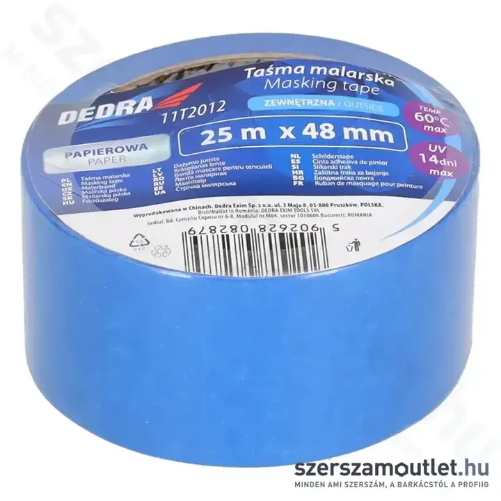 DEDRA Kül- és beltéri maszkolószalag - KÉK 48mmx25m