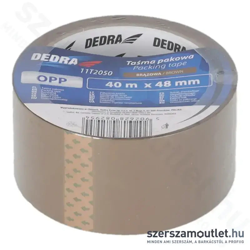 DEDRA Csomagolószalag - BARNA 48mmx40m
