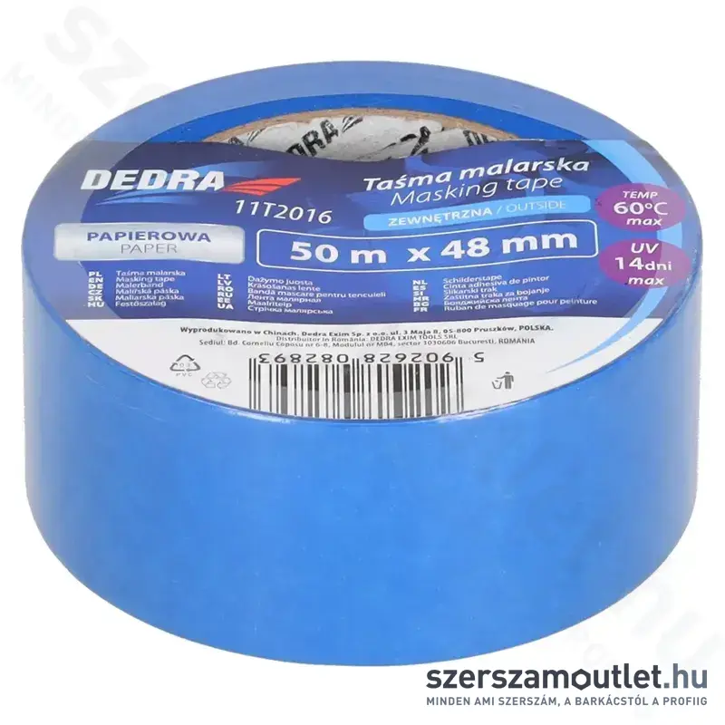 DEDRA Kül- és beltéri maszkolószalag - KÉK 48mmx50m