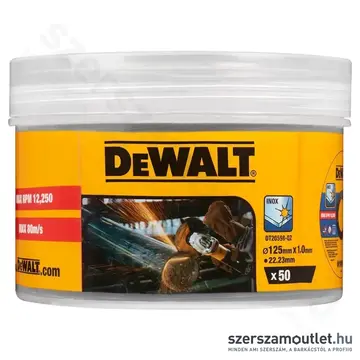 DEWALT INOX Ragasztott vágókorong 125x1x22,23mm (50db/vödör)
