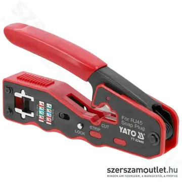 YATO Krimpelő fogó UTP hálózati/RJ45 csatlakozókhoz 135mm (YT-22440)