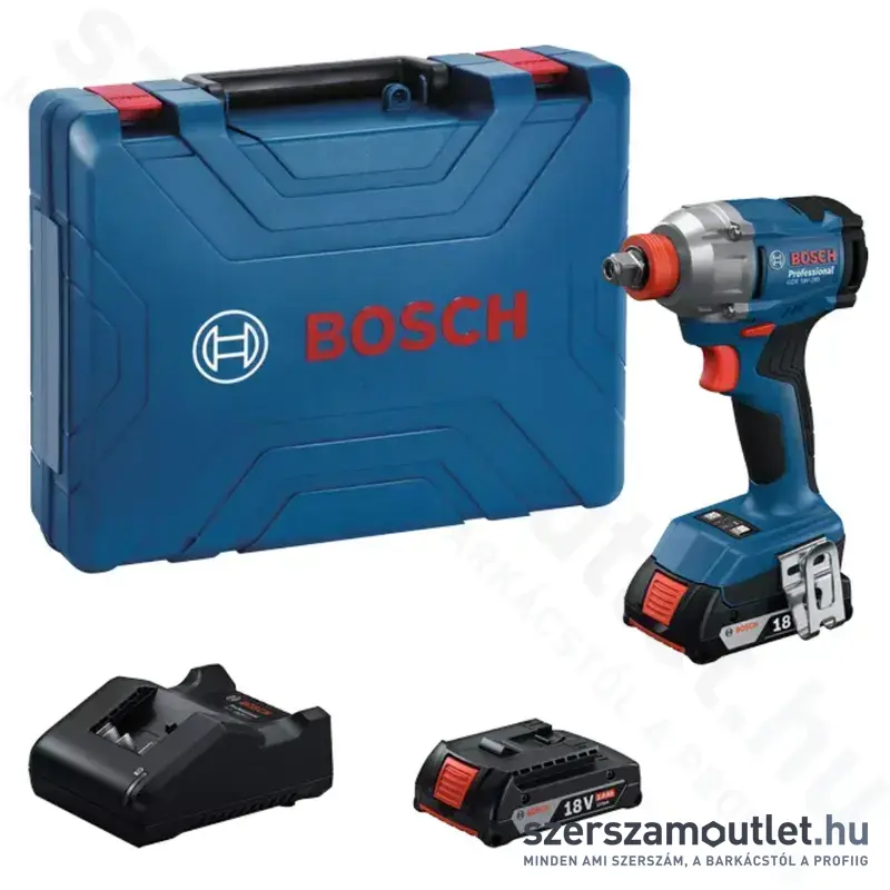 BOSCH GDX 18V-285 Akkus ütvecsavarozó kofferben (285Nm 1/2