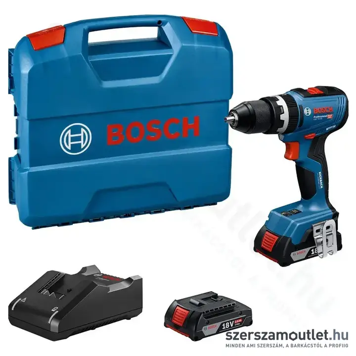BOSCH GSB 18V-65 Professional Akkus szénkefementes ütvefúró-csavarozó 65/31Nm, 13mm (2x2,0Ah/18V)