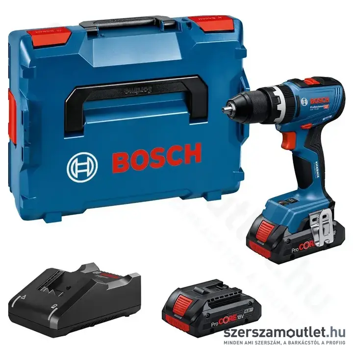 BOSCH GSB 18V-65 Professional Akkus szénkefementes ütvefúró-csavarozó 1,5-13mm, 65/31Nm(2x4,0Ah/18V)