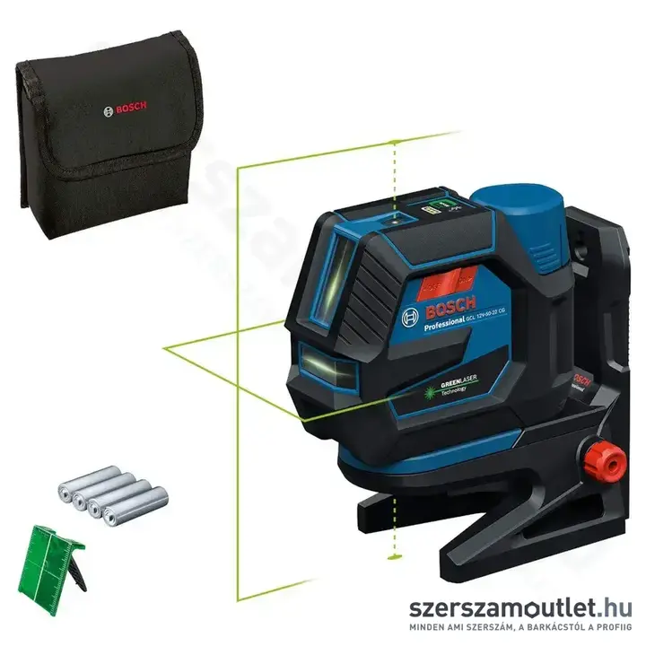 BOSCH GCL 12V-50-22 CG Professional Kombilézer, zöld, 25m, IP65, 12V