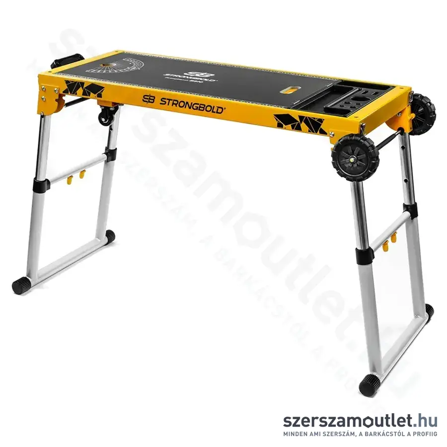 STRONGBOLD StrongBench B910 Multifunkcionális, összecsukható munkaasztal és platform 122x56x16cm