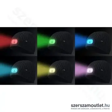 NEO TOOLS Kötött munkasapka, beépített RGB-LED lámpával, 180lm (Szürke)