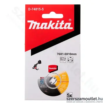 MAKITA vágókorong 76x1x10 mm INOX 5 db