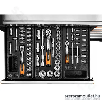 NEO TOOLS PRO Műhelykocsi, 12 fiókos + szerszám készlet 229db-os