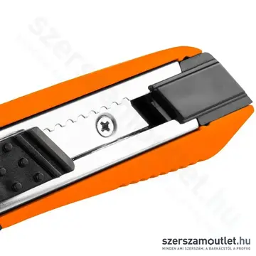 NEO TOOLS Törhető pengés kés, puha markolat, fém vezetősín, 18mm, 180mm