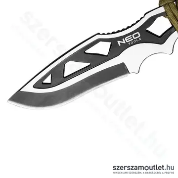 NEO TOOLS Túlélőkés 75cm-es paracord kötéllel, tokban, 110/203mm