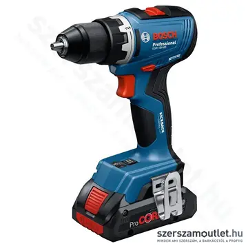 BOSCH GSR 18V-65 Professional Akkus szénkefementes fúrócsavarozó 31/63Nm, 1,5-13mm (2x4,0Ah/18V)