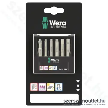 WERA BC 6 SHK 1 SB Bitkészlet 6 részes (PH/TX/H)
