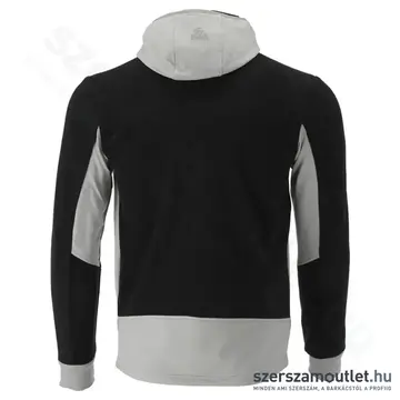 YATO Polár pulóver, kapucnis, cipzáras, 3XL-es (Fekete/Fehér)