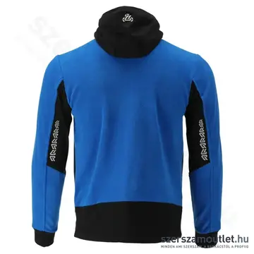 YATO Polár pulóver, kapucnis, cipzáras, 2XL-es (Fekete/Kék)