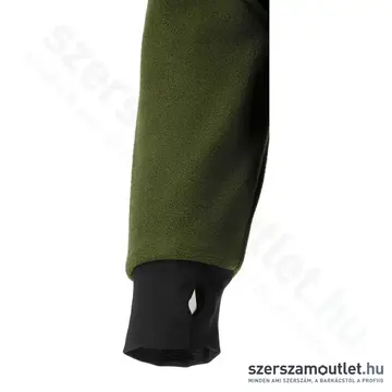 YATO Polár pulóver, kapucnis, cipzáras, M-es (Fekete/Zöld)