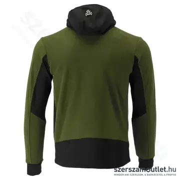 YATO Polár pulóver, kapucnis, cipzáras, 3XL-es (Fekete/Zöld)