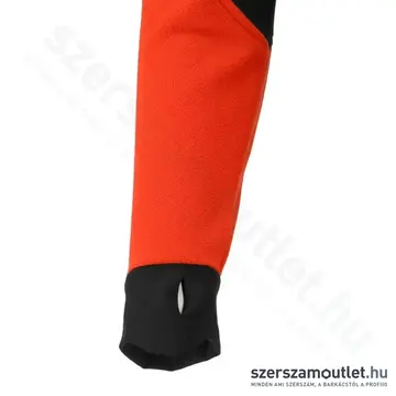 YATO Polár pulóver, kapucnis, cipzáras, 2XL-es (Fekete/Piros)