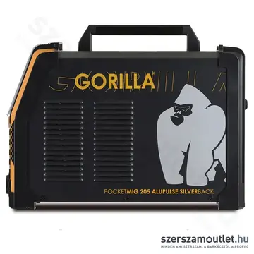 IWELD GORILLA POCKETMIG 205 ALUPULSE SILVERBACK Hegesztő inverter MMA/MIG, F osztály, IP23, 230V