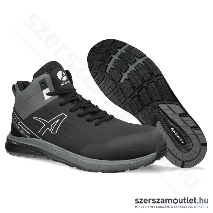 ALBATROS Vigor 2 Impulse Black S3S ESD FO HRO SR Munkavédelmi bakancs 45-ös (Fekete/Szürke)