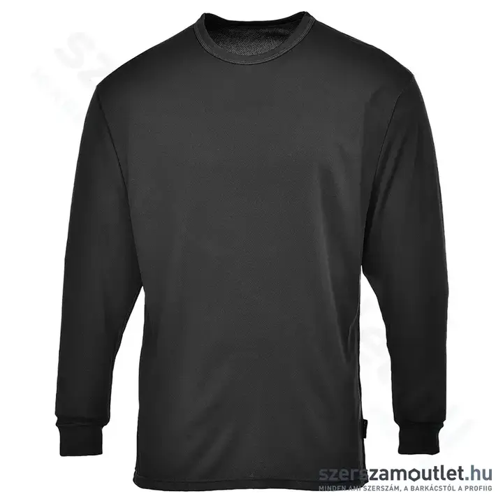 PORTWEST B133 THERMAL BASE Antibakteriális jégerfelső XL-es (Fekete)