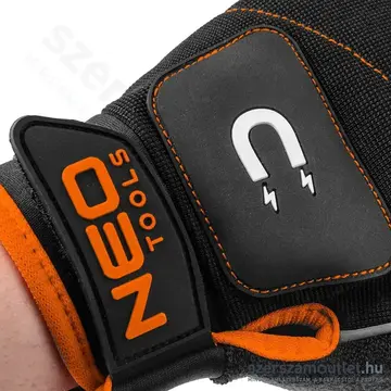 NEO TOOLS Ujjatlan, mágneses munkakesztyű 10/XL (Fekete/Narancs)