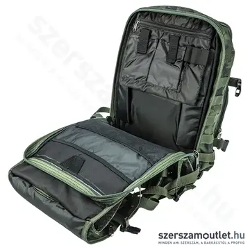 NEO TOOLS Taktikai túra hátizsák, 22 zseb, 600D poliészter, 30l, 300x200x440mm (Terepszínű)