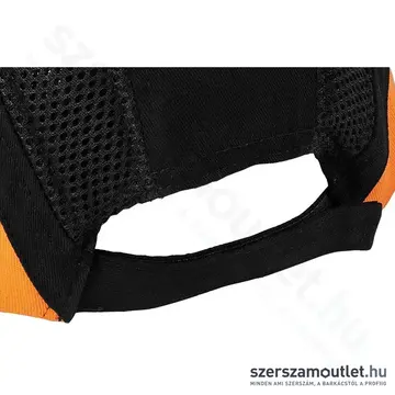 NEO TOOLS Munkavédelmi baseball sapka, merevített, állítható méret (Fekete/Narancs)