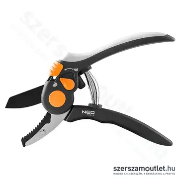 NEO TOOLS Metszőolló, rávágó, 18mm, teflon bevonat, állítható pengenyílás, 200mm