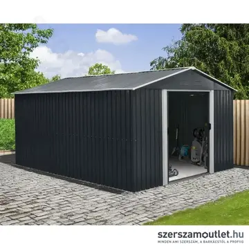 RIWALL PRO RMSA Fém kerti tároló nyeregtetővel, 17,8m3, 367x301x214cm (Antracit)