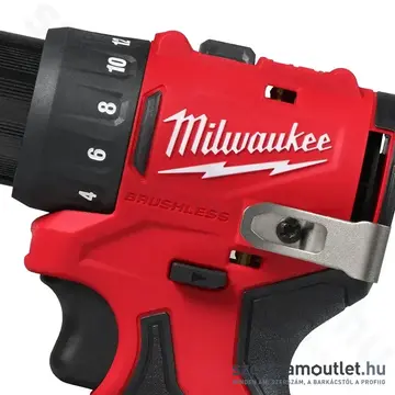 MILWAUKEE M12 BLDDRC-402C Akkus fúró-csavarbehajtó kofferben (2x4,0Ah/12V)