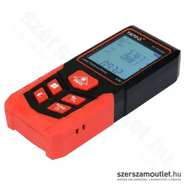 YATO Lézeres távolságmérő, LCD, piros, 650nm, 50m