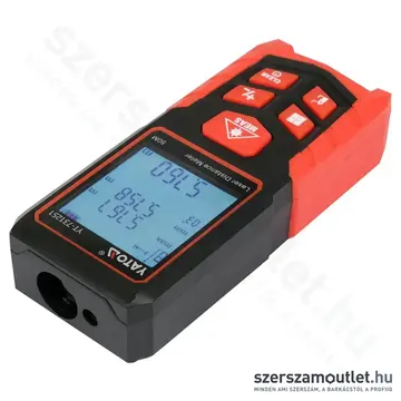 YATO Lézeres távolságmérő, LCD, piros, 650nm, 50m