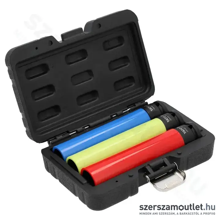 YATO Extra hosszú, üthető dugókulcs készlet kerékhez, 1/2