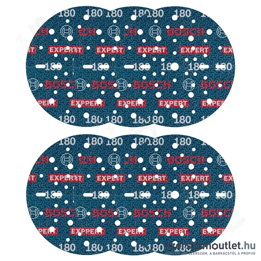 BOSCH EXPERT O780 Foil Csiszolótárcsa excentercsiszolókhoz, G180, 150mm (6db/csomag)