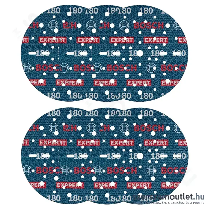 BOSCH EXPERT O780 Foil Csiszolótárcsa excentercsiszolókhoz, G180, 150mm (6db/csomag)