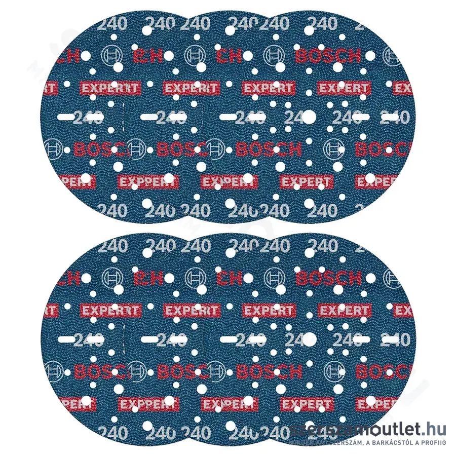 BOSCH EXPERT O780 Foil Csiszolótárcsa excentercsiszolókhoz, G240, 150mm (6db/csomag)