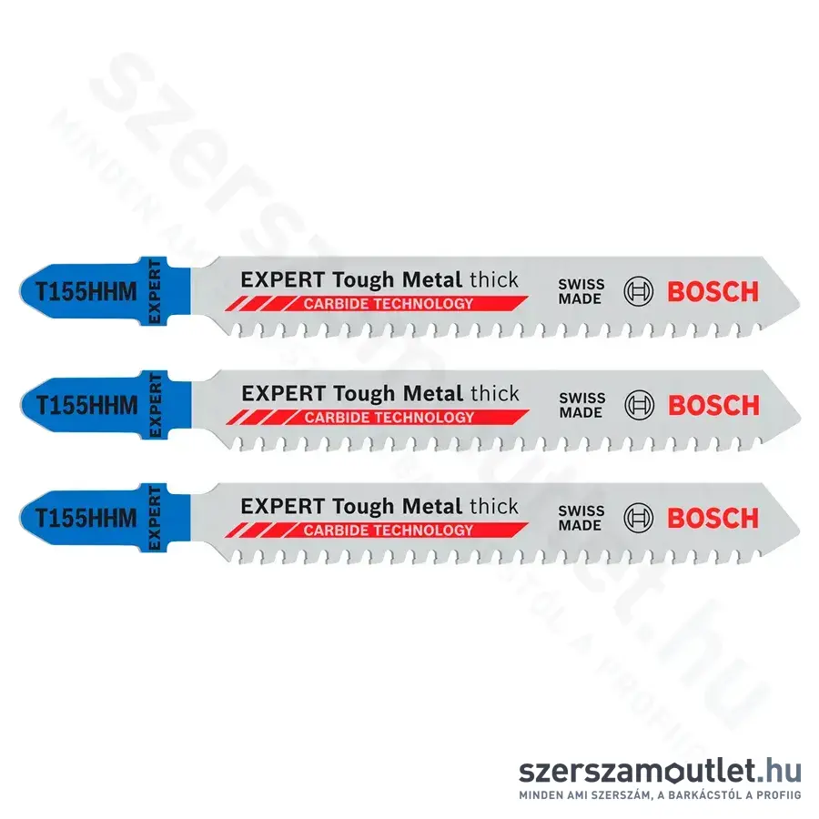 BOSCH EXPERT Tough Metal Thick T155HHM Szúrófűrészlap, 2,54TPI, 92mm (3db/csomag)