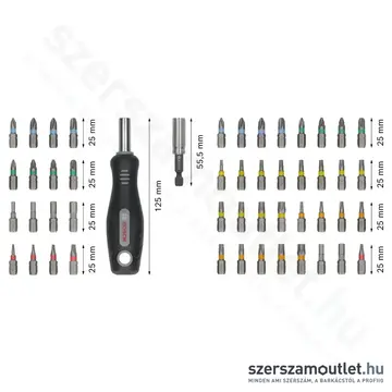 BOSCH Extra Hard Csavarbitkészlet 1/4