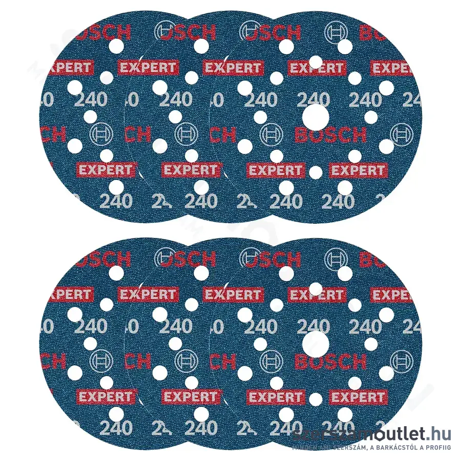 BOSCH EXPERT O780 Foil Csiszolótárcsa excentercsiszolókhoz, G240, 125mm (6db/csomag)