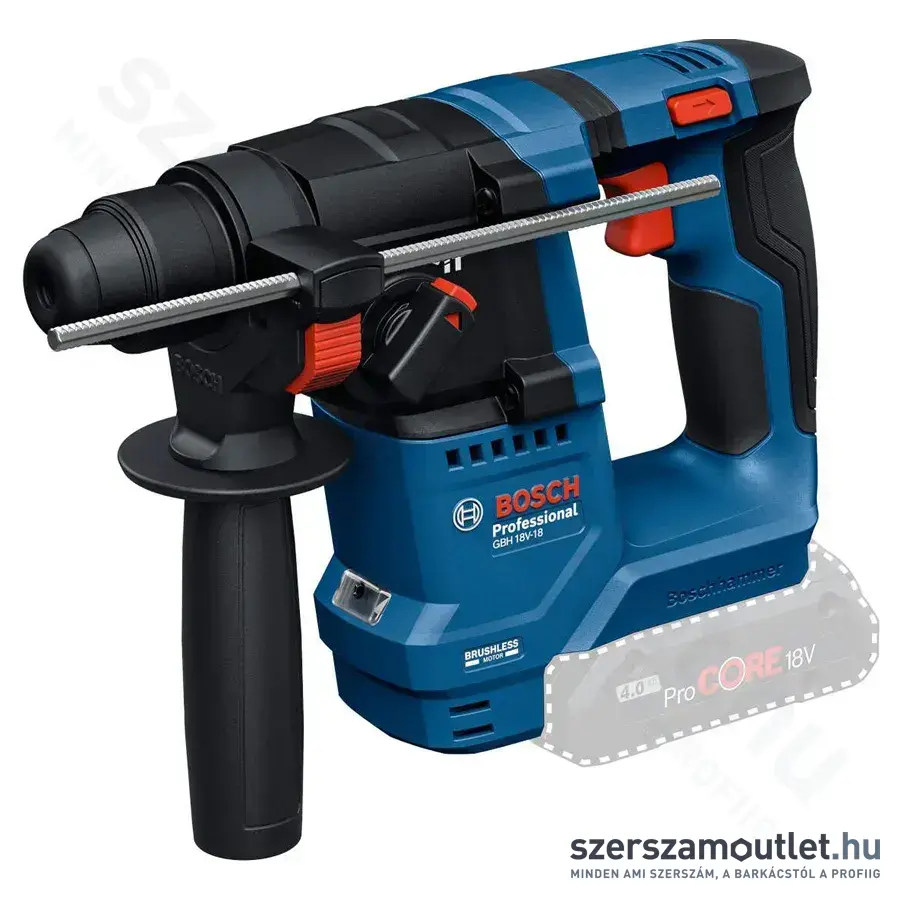 BOSCH GBH 18V-18 Professional Akkus szénkefementes fúrókalapács SDS-Plus, 18V (Akku és töltő nélkül)