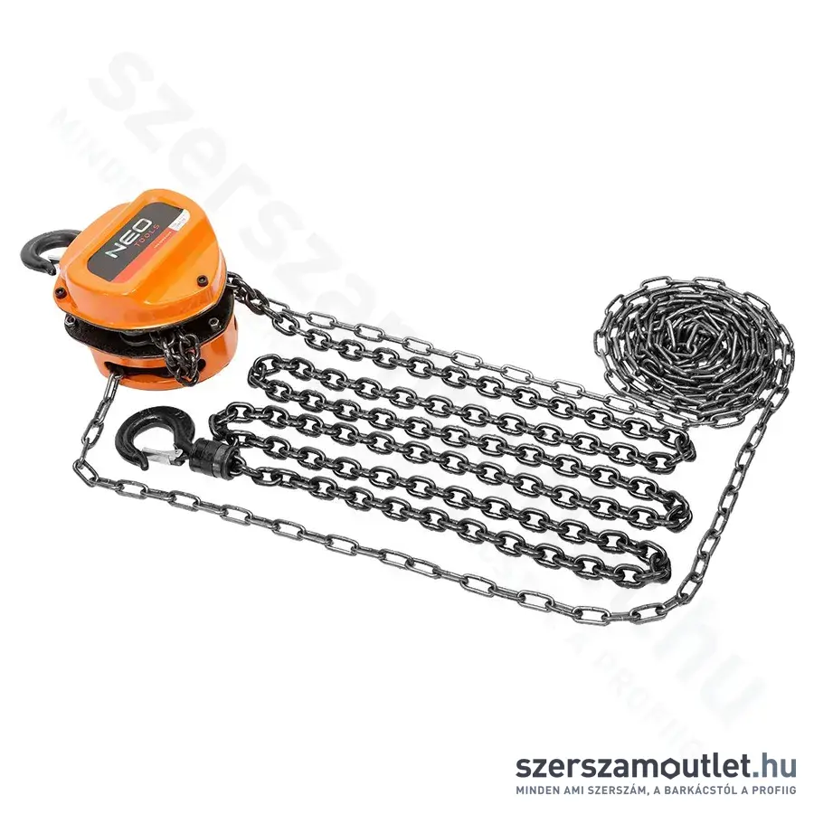 NEO TOOLS Láncos emelő, 2t, 3m