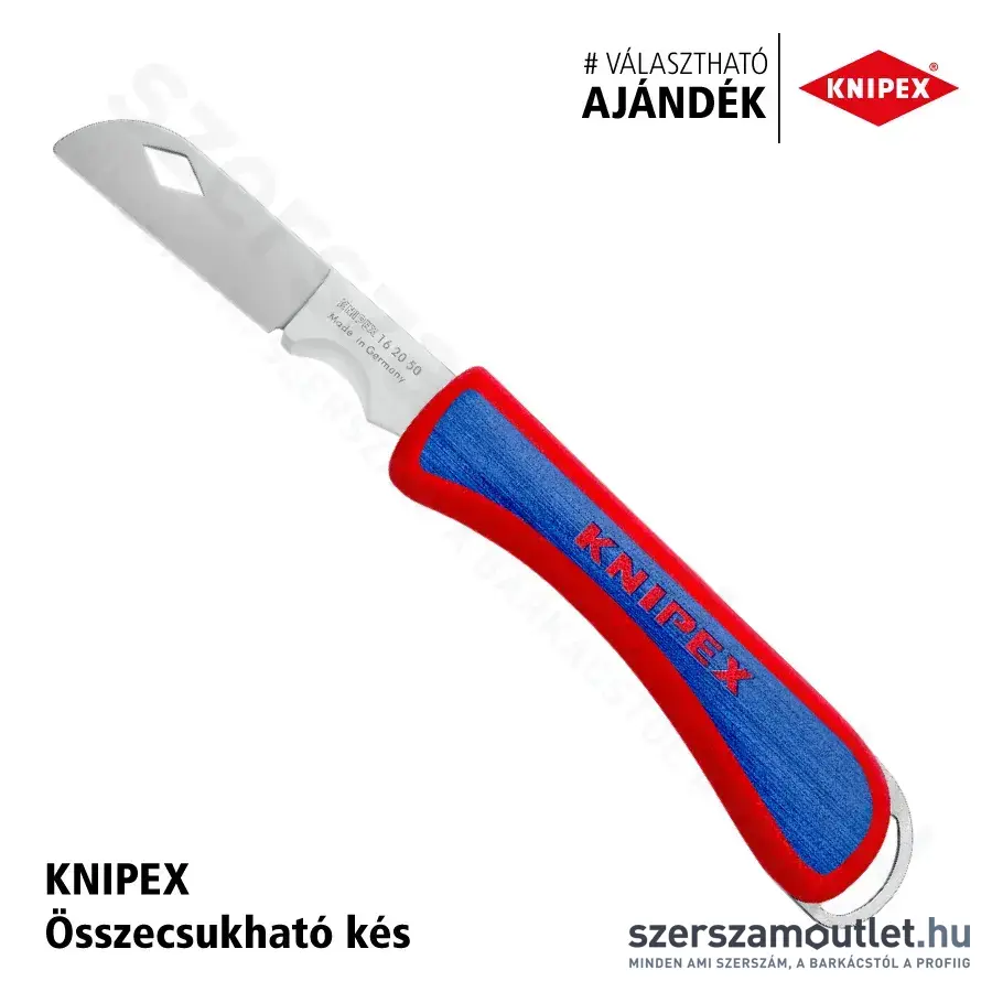 KNIPEX APAKNAPJA-25 Összecsukható kés 80/120mm (16 20 50 SB)