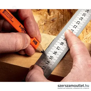 NEO TOOLS Acél vonalzó, rozsdamentes, 100cm